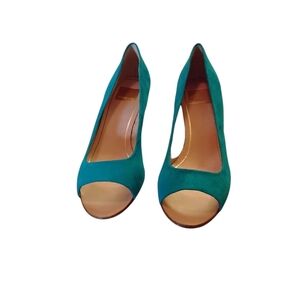 Dolce Vita Women's 7M Teal Suede Wedge 2 1/2" Platform Heel